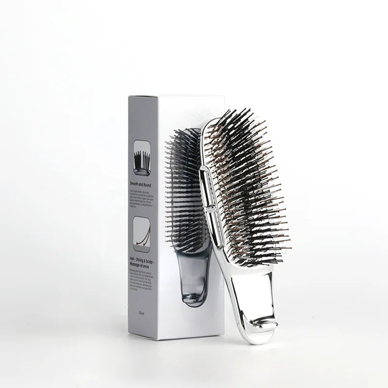 Japanese Premium Head Massager Scalp Brush Hair Massager Shampoo Brush Wet Plastic Detangling Brush Hair Cleaning Comb Rose Gold dylinoshop