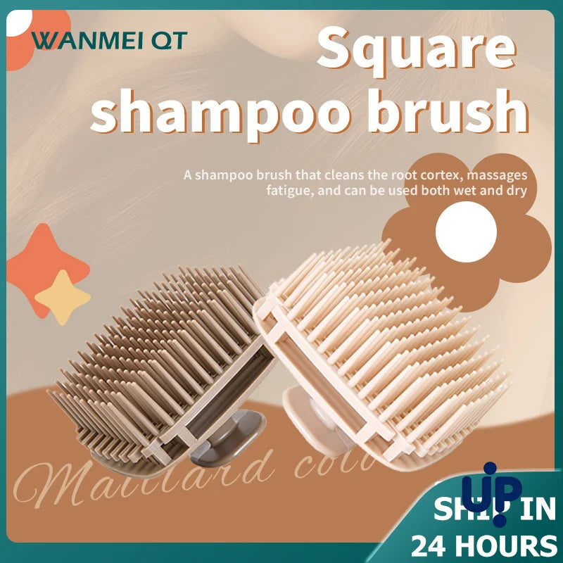 1pcs Silicone Shampoo Brush Head Scalp Massage Comb Hair Washing Comb Body Massage Shower Brush Salon Hairdressing Tool dylinoshop