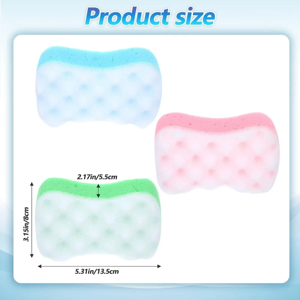 1/3Pcs Exfoliating Body Sponges Bath Sponge Foam Loofah Sponge Reusable Soft Shower Pouf Loofahs Sponge To Spa Shower