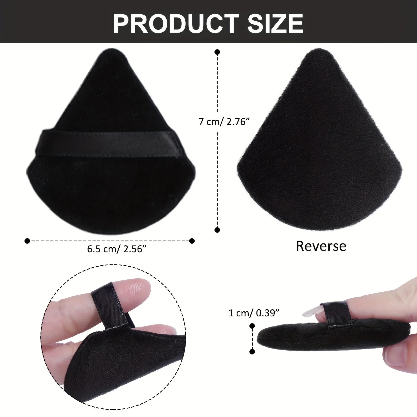 3/5/6 Pcs Triangle Powder Puff For Loose Powder Liquid Cosmetic Soft Plush Powder Puff Makeup Foundation Puff Makeup Tool