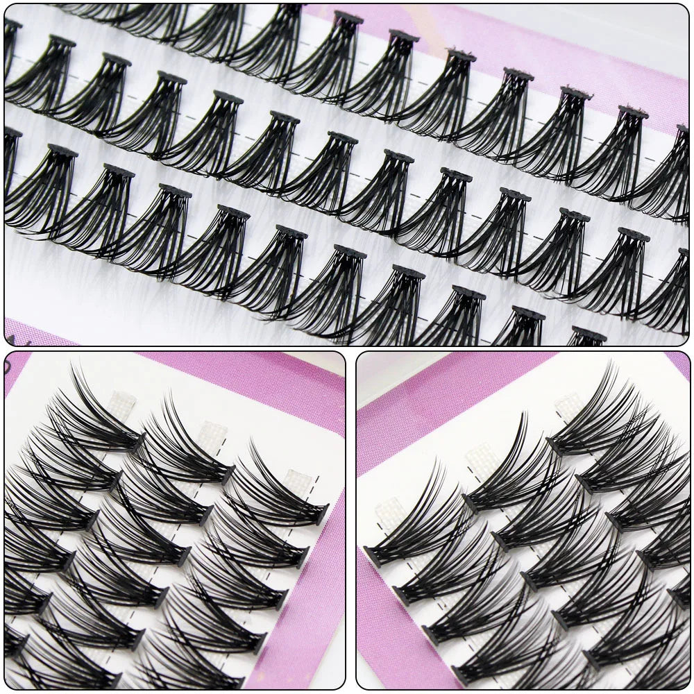Moonlily High Quality 20D 30D Artificial Mink Eyelashes Grafted Professional Makeup Single Cluster Lashes Natural Soft Bundles