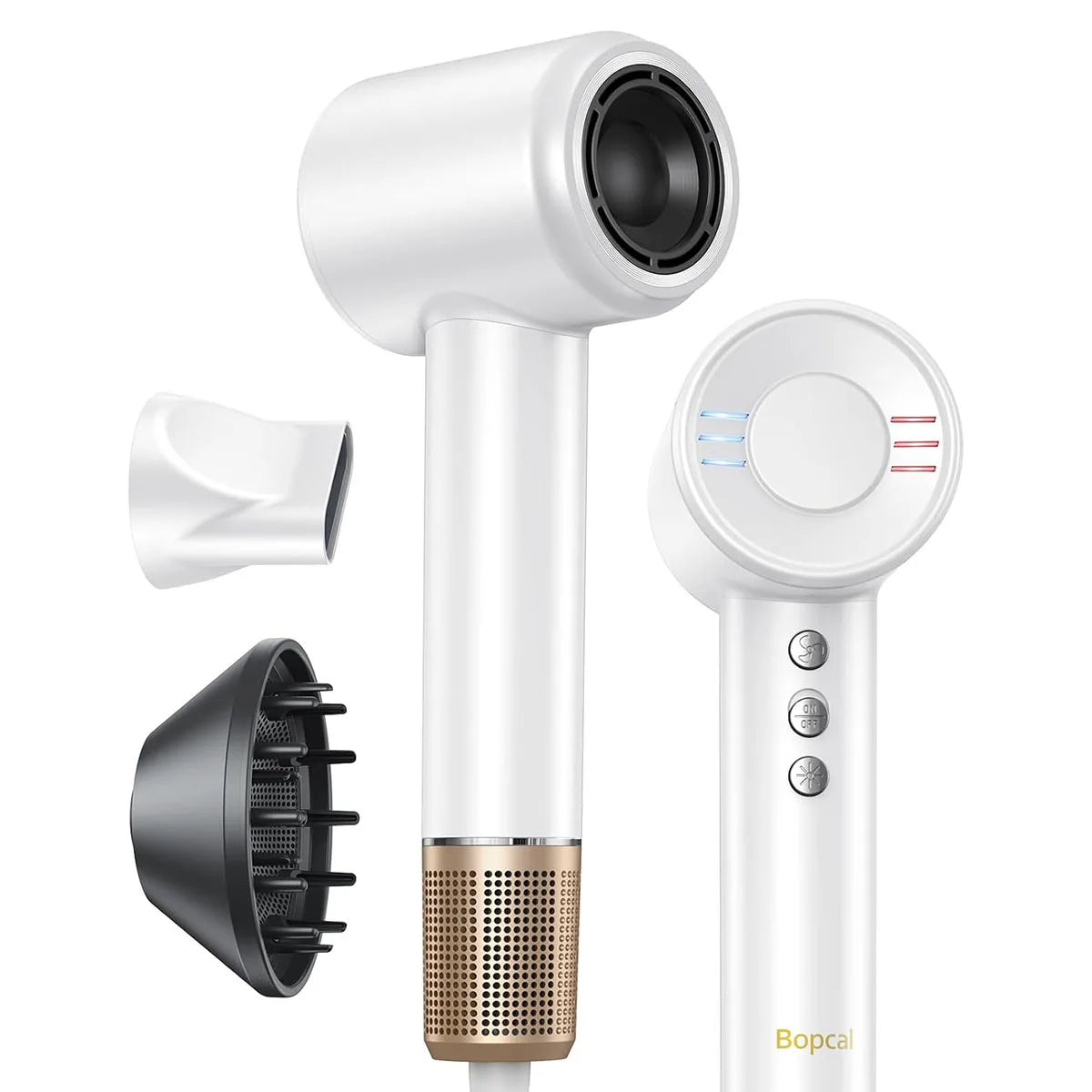 High-Speed Ionic Hair Dryer - 1600W Brushless Motor, Negative Ion Technology, Low Noise