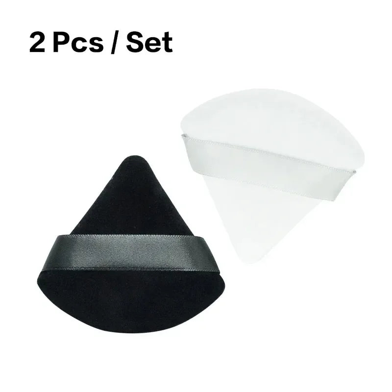 Triangle Powder Puffs – Soft Plush Wet/Dry Cosmetic Sponges dylinoshop