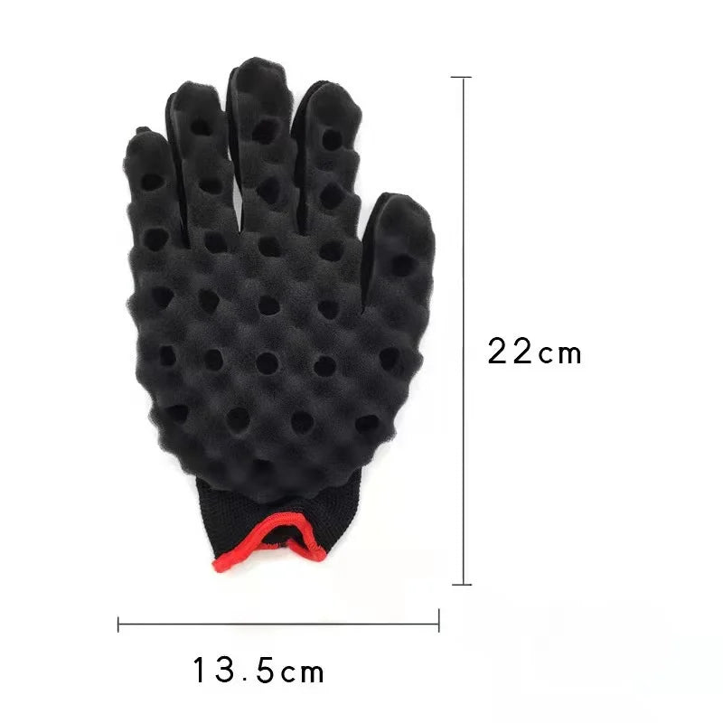 Barber Shop Men Hair Braider Twist Sponge Gloves African Hair Styling Fork Comb Hair Curls Foam For Salon Hairdressing Tools dylinoshop