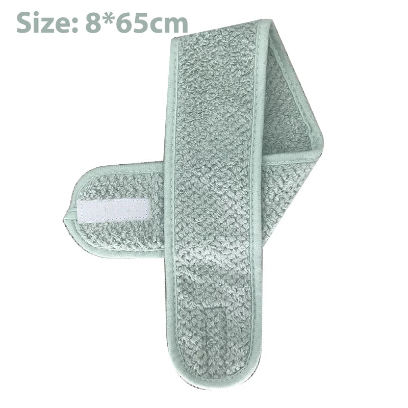 Adjustable Makeup Headband Soft Fleece Face Wash Towel Bath Spa Facial Hairband Skincare Beauty Head Wrap Accessory 