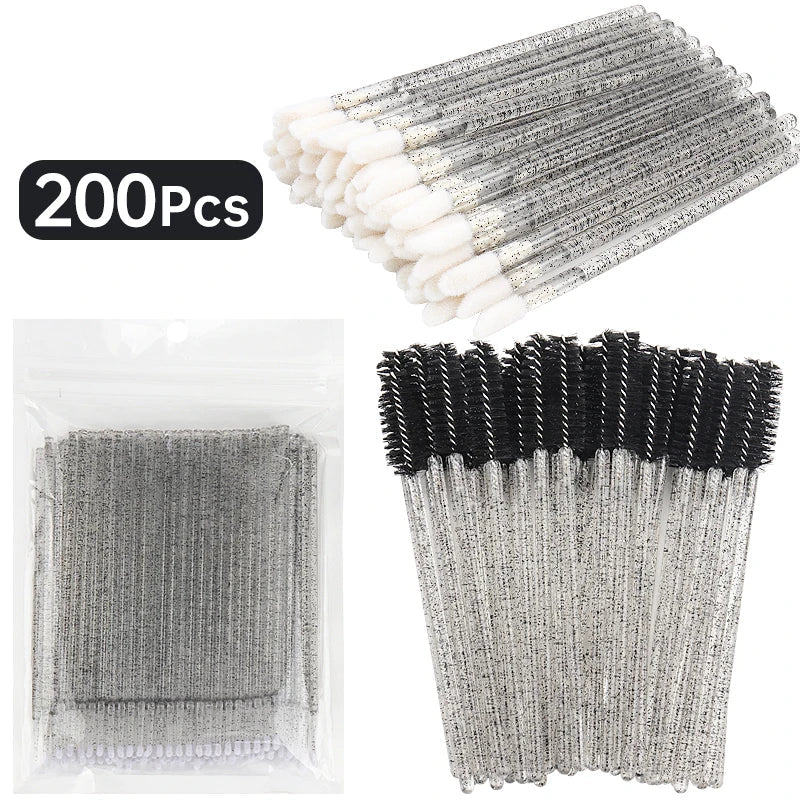 200-Piece Micro Brush Set for Eyelash Extensions, Lash Removal & Lip Lining dylinoshop