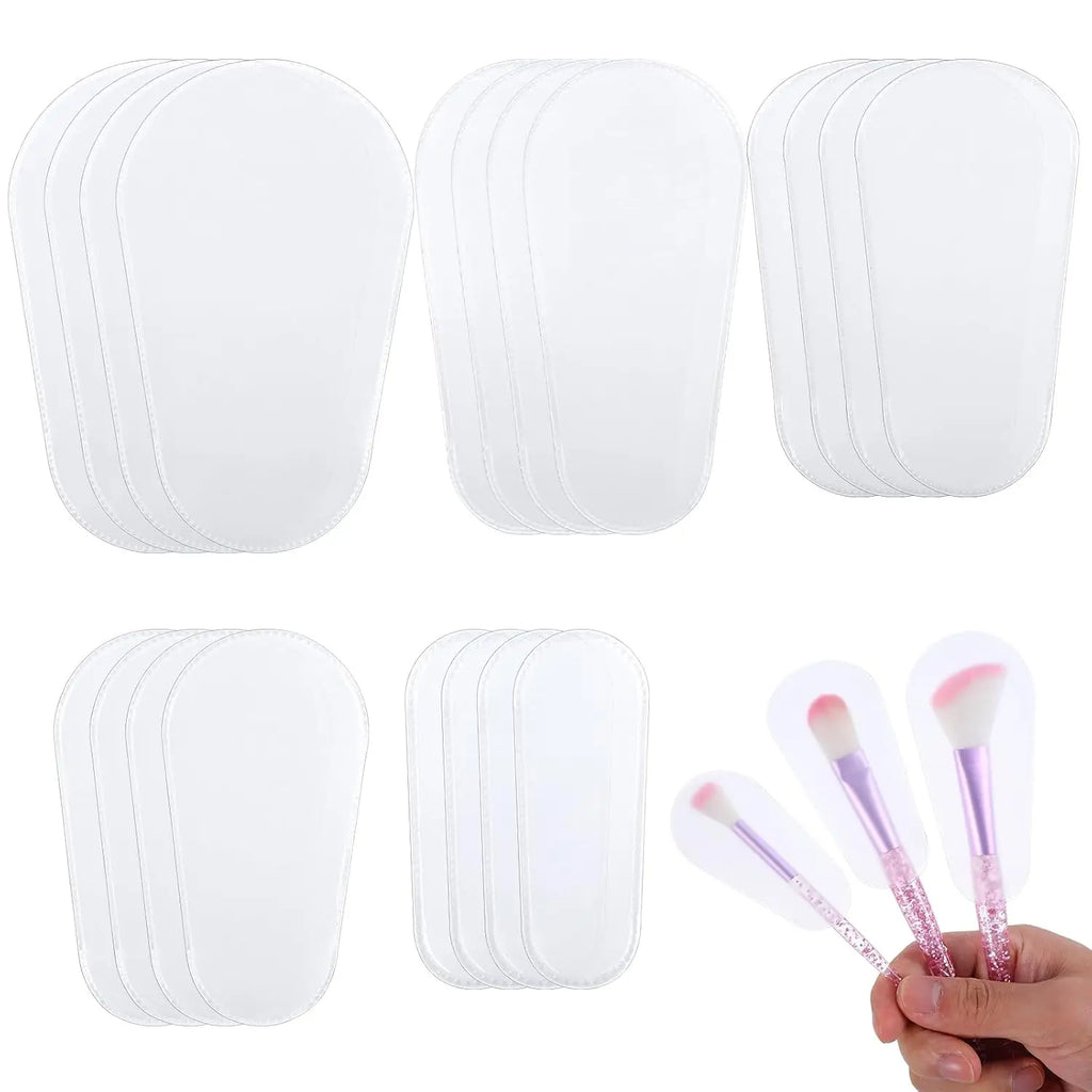 20PCS Makeup Brush Covers - 5-Size Universal Fit, Clear Dust-Proof Sleeves for Travel & Salon Storage (Hygienic Protection)