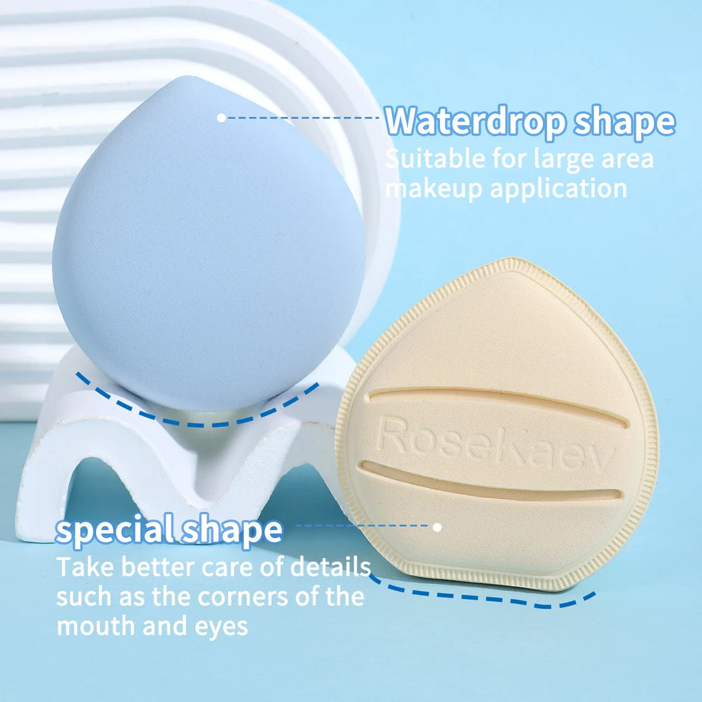 3PCS soft air cushion puff, special makeup for liquid foundation, clear base makeup, wet and dry, storage box for easy storage