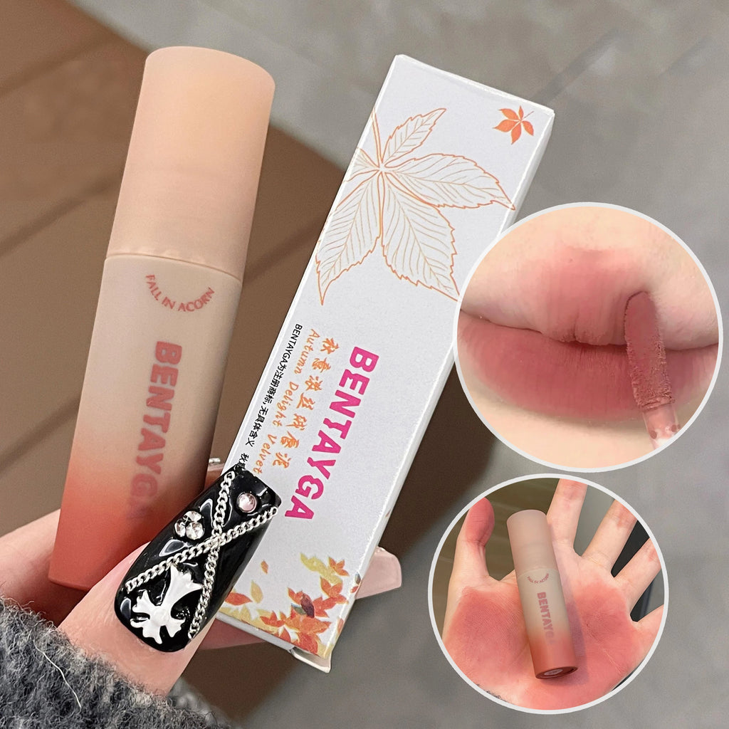 Reddish-brown Stain Lip Mud Waterproof Long-lasting Easy To Wear Velvet Lip Gloss Autumn/Winter Ambience Korean Makeup Lip Tint