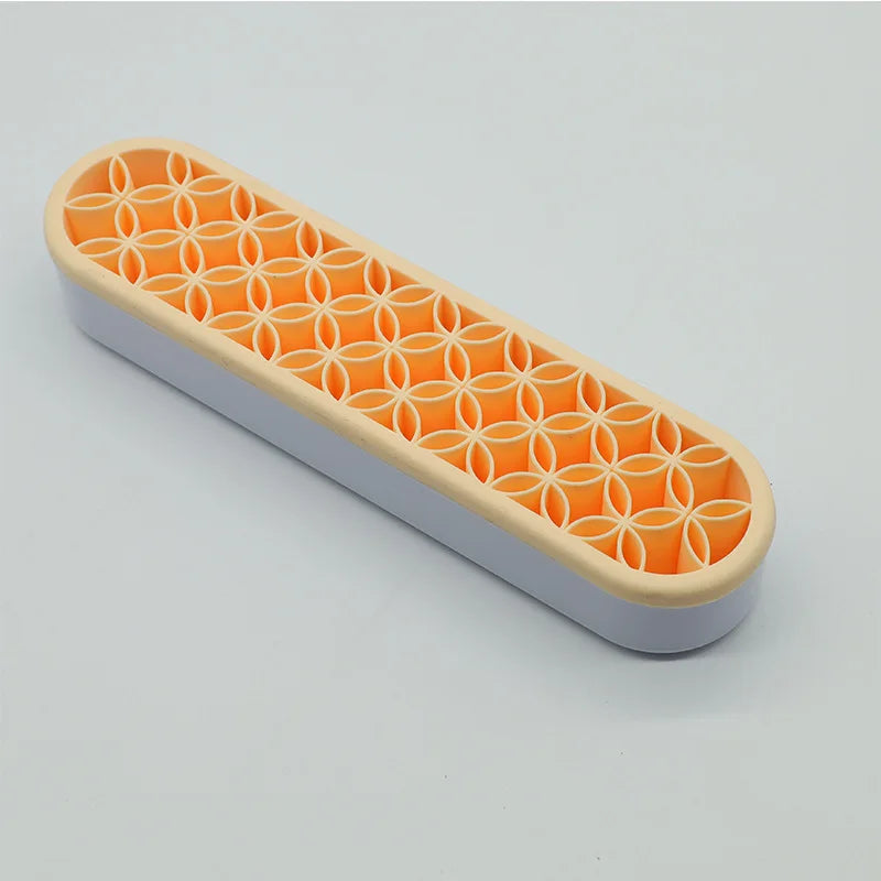 1Pc Makeup Brush Holder Nail Pen Display Stand Silicone Organizer Drying Rack Storage Case
