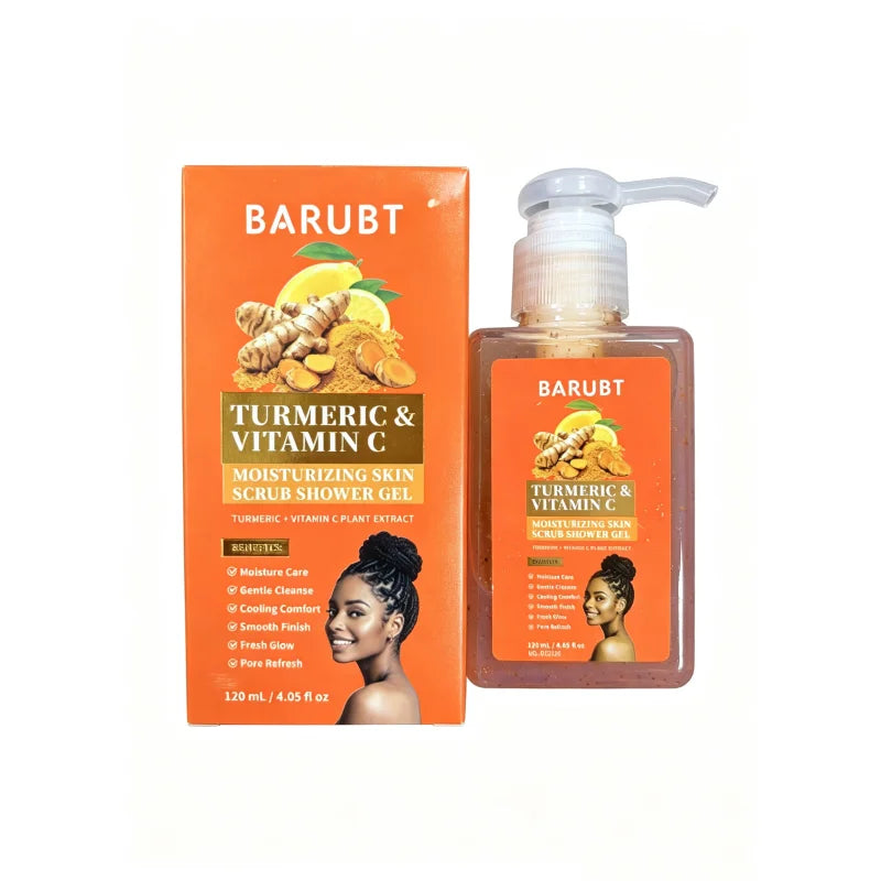 Turmeric Orange Vitamin C Body Wash Fresh Fragrance Shower Gel Moisturizing Brightening Exfoliating Deep Cleaning Smooth Skin