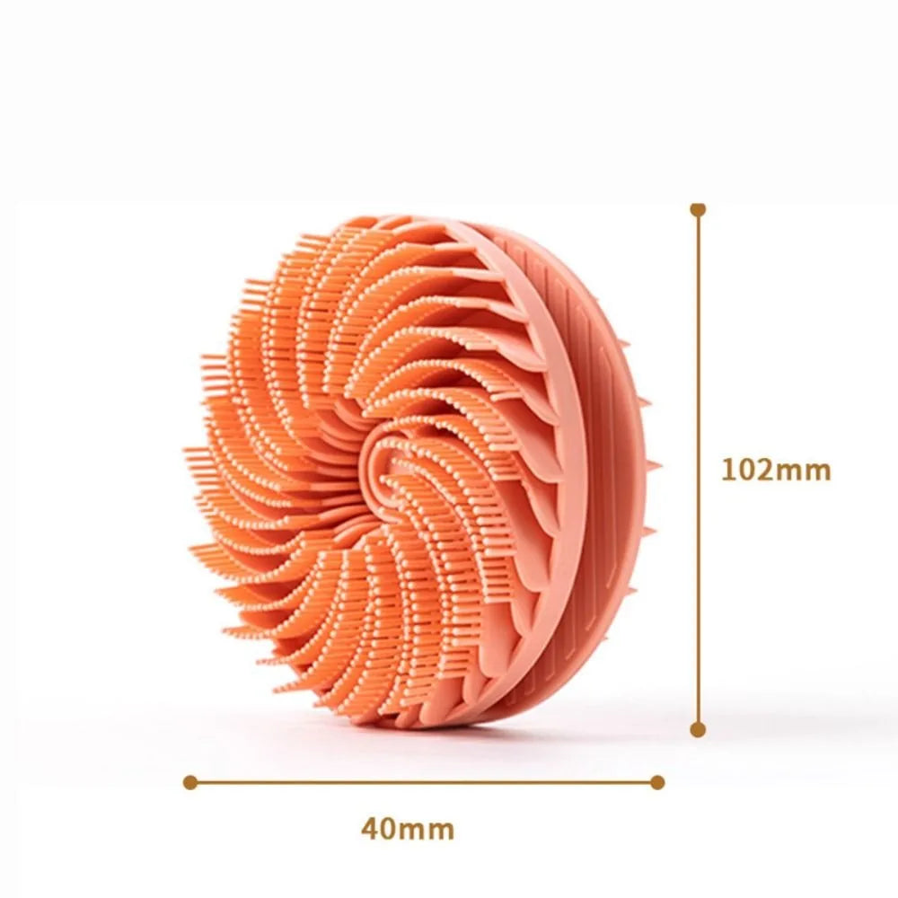 Double-sided Silicone Shower Brush Soft Bristle Body Massage Exfoliating Bath Mud Remover
