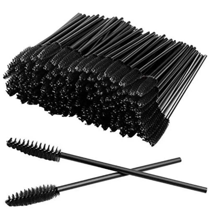 100/300Pcs Eyelash Mascara Brushes for Eye Lashes Extension Eyebrow and Makeup Lash Spoolies Wands