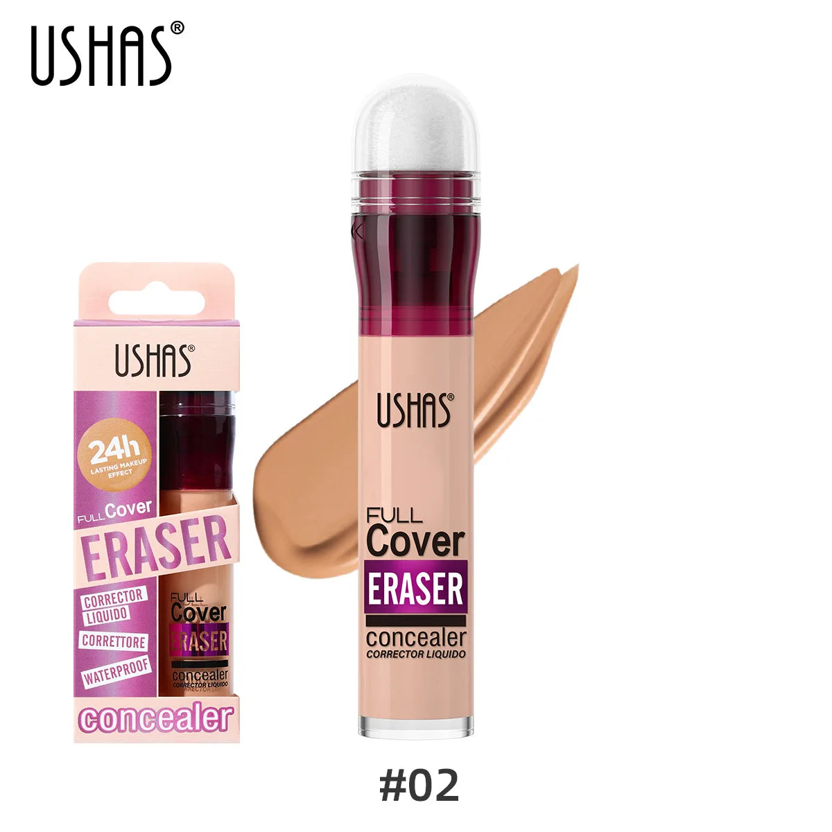 Cream Concealer with Sponge Applicator – Waterproof, Oil-Control, Full Coverage dylinoshop