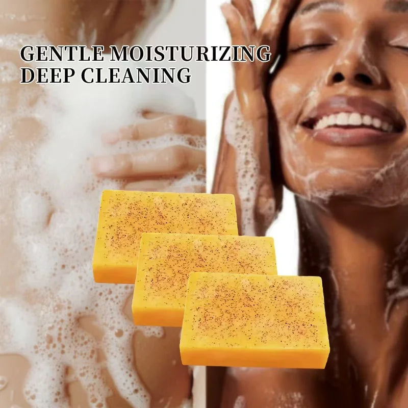 Popular Turmeric Handcrafted Essential Oil Soap, Ginger-Flavored Curcumin Soap, Cleansing & Bathing Soap.