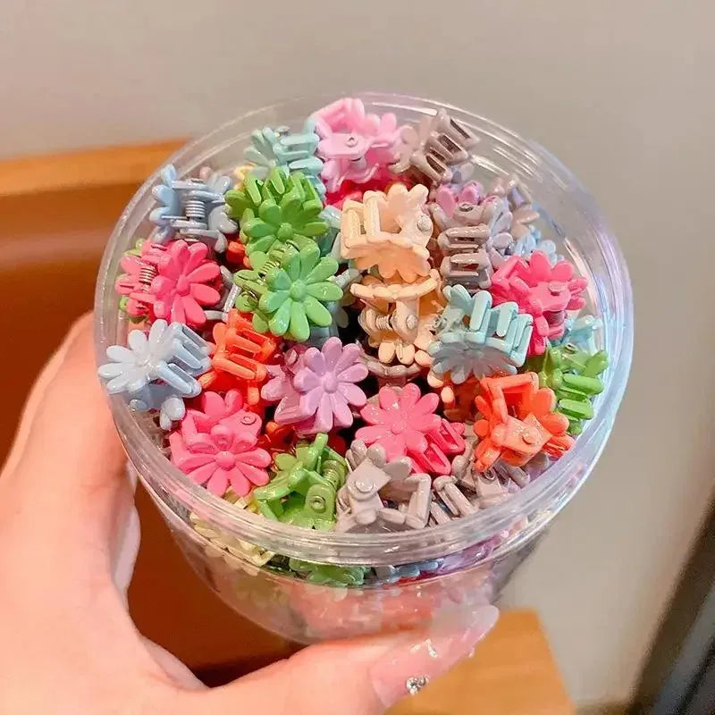 50Pcs Girls Cartoon Hair Clips Cute Small Claw Clips Flower Star Design Children's Fashion Hair Accessories Sweet Hairpin dylinoshop