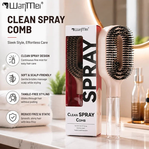 2in1 Sprayer Comb Detangling Scalp Massage Hairbrush with Spray Bottle Essential Oil Water Mist Spray Brush Anti-static Summer dylinoshop