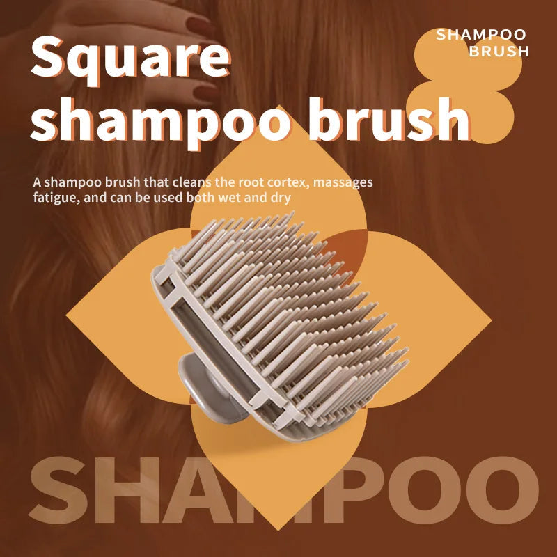 1pcs Silicone Shampoo Brush Head Scalp Massage Comb Hair Washing Comb Body Massage Shower Brush Salon Hairdressing Tool dylinoshop