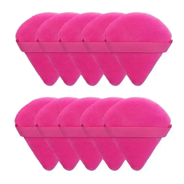 Triangle Powder Puffs – Soft Plush Wet/Dry Cosmetic Sponges dylinoshop