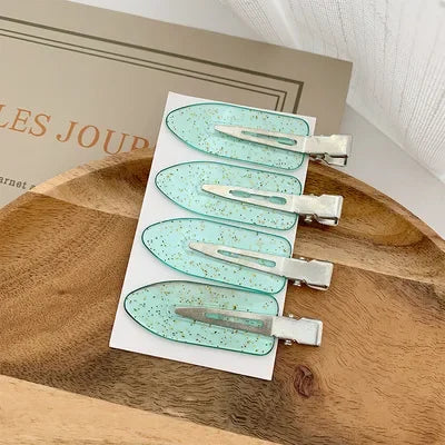 4 Pcs Seamless No Bend Hair Clips Barrettes No Mark Pin Curl Clip Makeup No Crease Hair Clip Hair Styling Bang Clips New Color dylinoshop