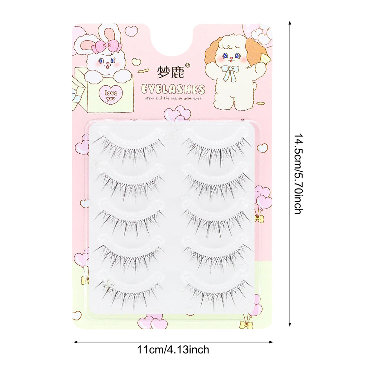 U-Shape Individual Lash Clusters – Natural Long Faux Eyelashes dylinoshop