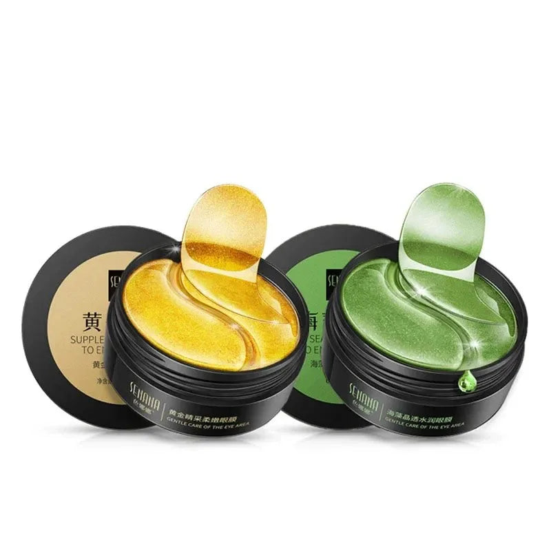 60 Pieces of Gold Hyaluronic Acid Repair Eye Mask Moisturizing and Firming Eye Patches Korean Skincare Crystal Eye Mask 