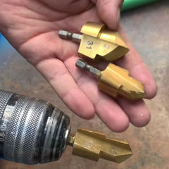3-Piece Hexagonal Shank Drill Bit Set (6.35mm) for Water Pipe Expansion (+Free Gift Included) 