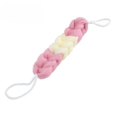 1pc Colour Block Bath Balls Mesh Foaming Sponge Bath Strips Adult Back Body Rubbing Towels Mud Rubbing Bath Towels Supplies