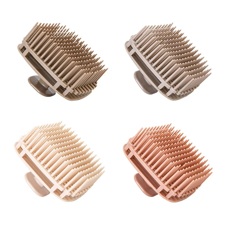 1pcs Silicone Shampoo Brush Head Scalp Massage Comb Hair Washing Comb Body Massage Shower Brush Salon Hairdressing Tool dylinoshop