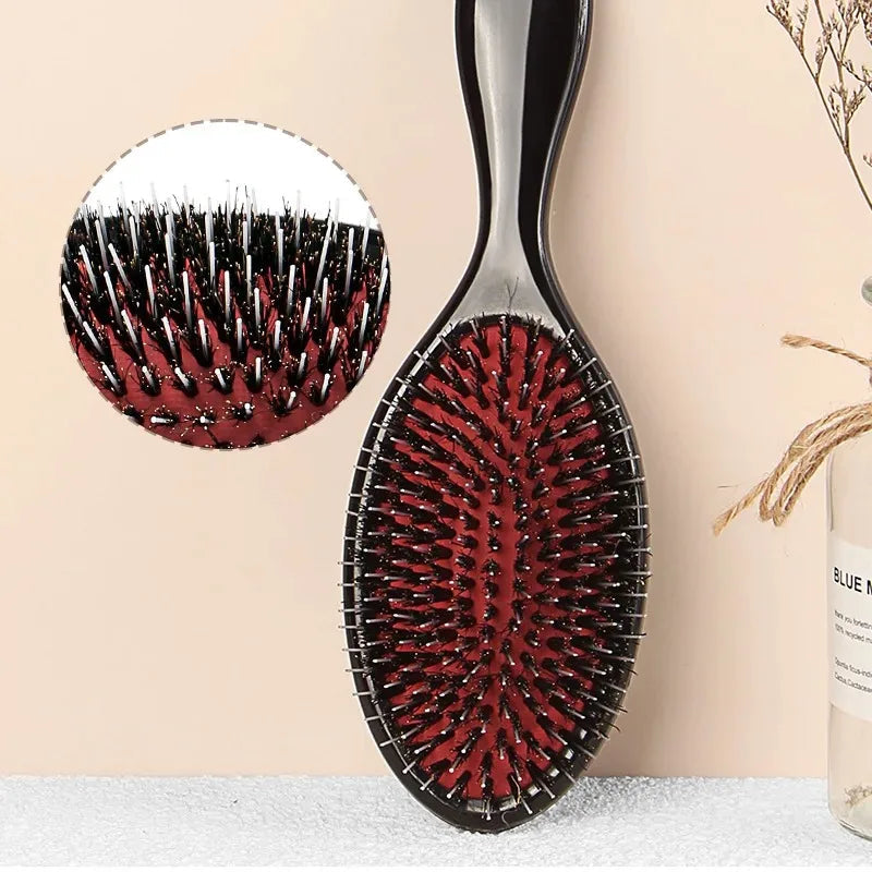 1pc Professional Salon Hair Brush, Detangling Comb & Scalp Massager, Hairdressing Styling Tool for Women, Barber Hairbrush dylinoshop