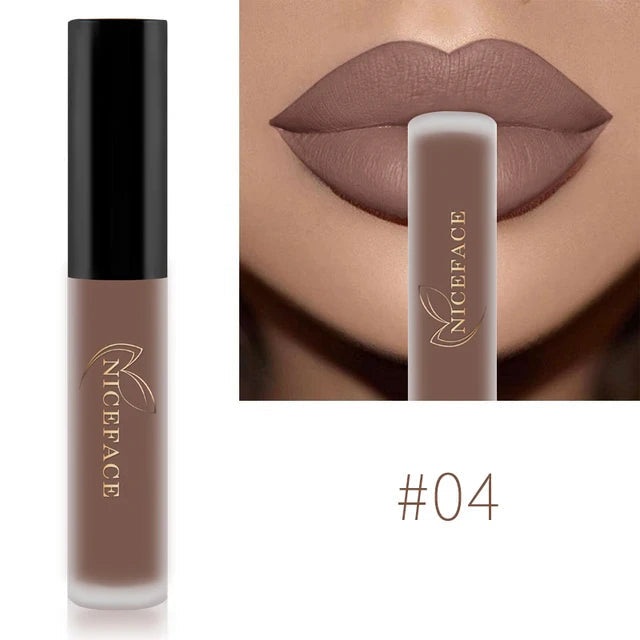 NICEFACE Waterproof Matte Liquid Lipstick, 24 Shades dylinoshop