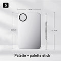2pcs Makeup Palette Stainless Foundation Tray Mixing Makeup Palette Cosmetic Beauty Spatula Makeup Artist Equipment CZYJ02