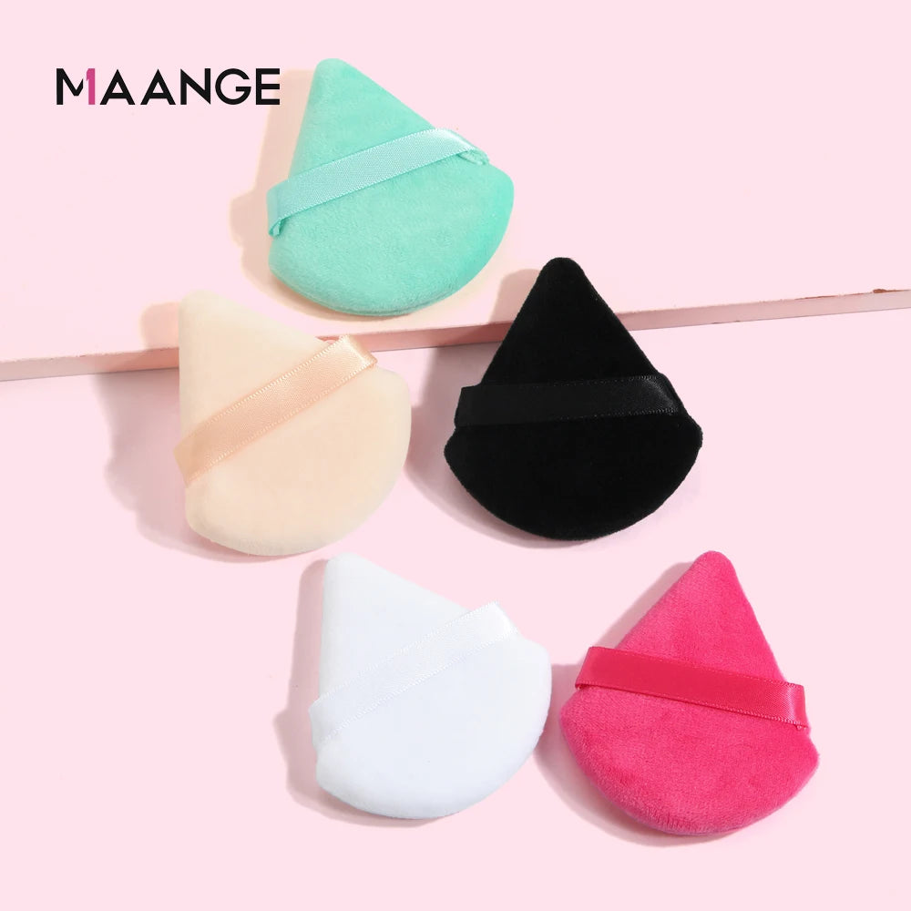 3/5/6 Pcs Triangle Powder Puff For Loose Powder Liquid Cosmetic Soft Plush Powder Puff Makeup Foundation Puff Makeup Tool