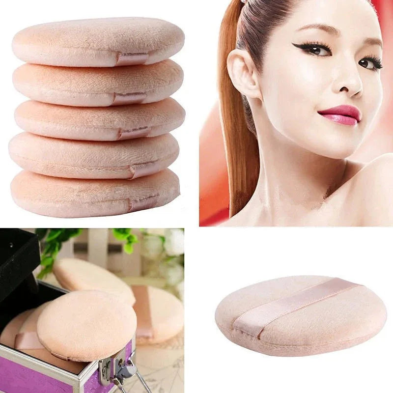 5-40pcs Round Facial Powder Foundation Puff ,Portable Soft Cosmetic Puff For Makeup Application, Beauty Tool Essential Make Up