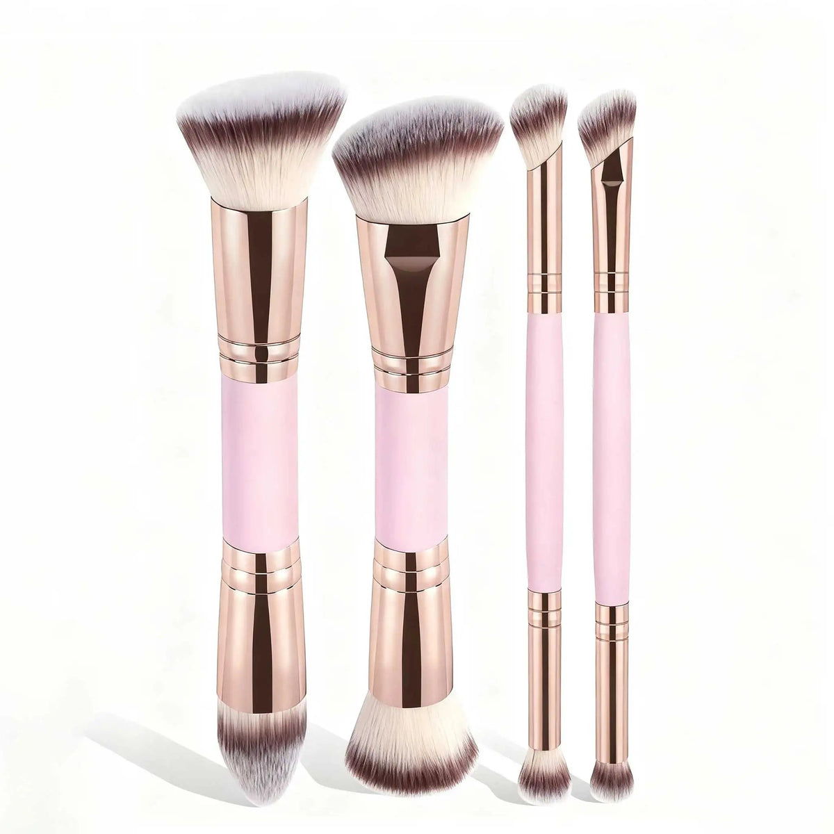 4-Piece Dual-Ended Makeup Brush Set with Case dylinoshop