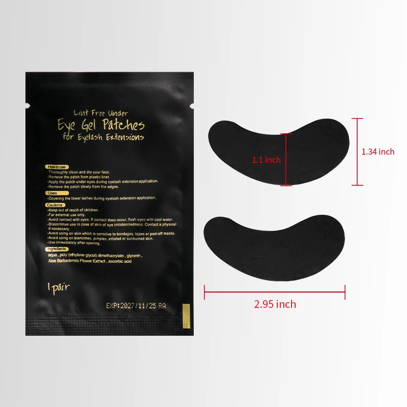 100% obstruction of ultraviolet light Black Pads For Eyelashes Extension Eye Protection Professional Makeup tools 50pairs