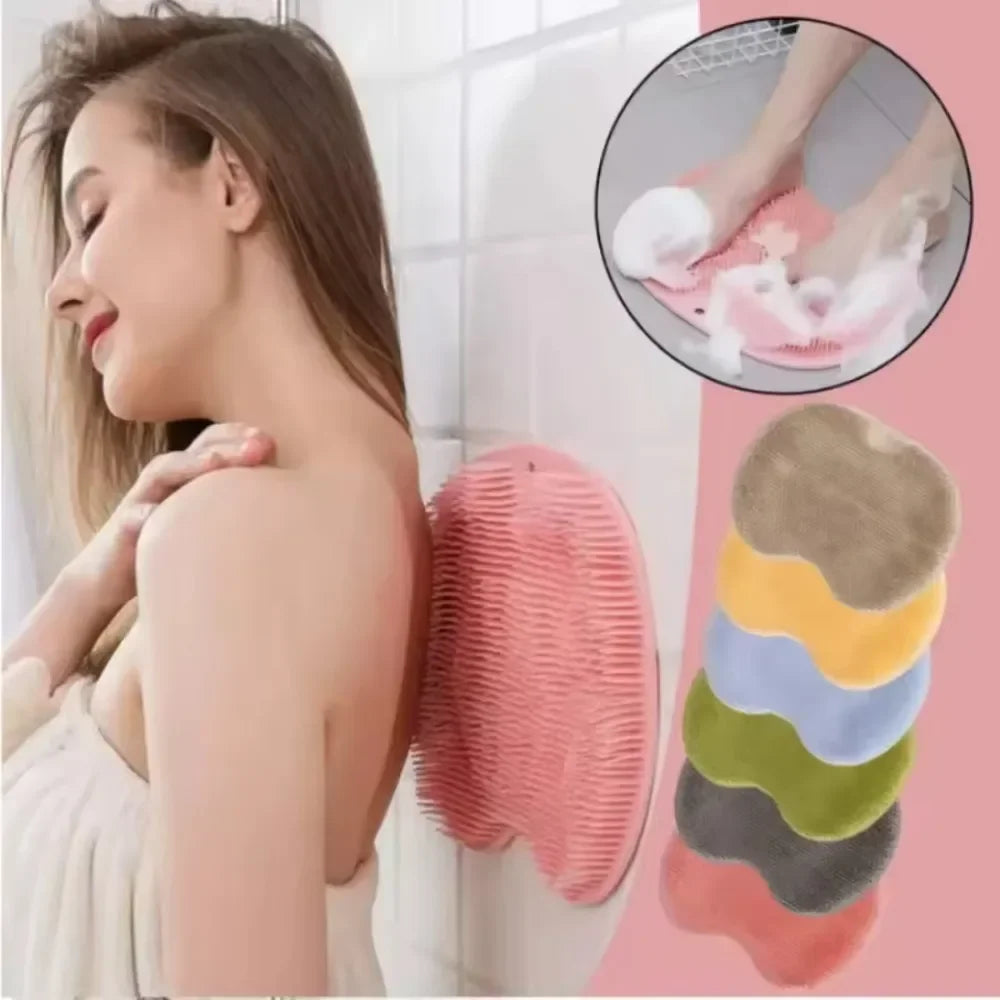 Rubbing Foot Pads, Silicone Foot Massaging Tools, Bathroom Foot Massage Pads, Bathing Foot Brushes, Lazy People Bathing Back Mas
