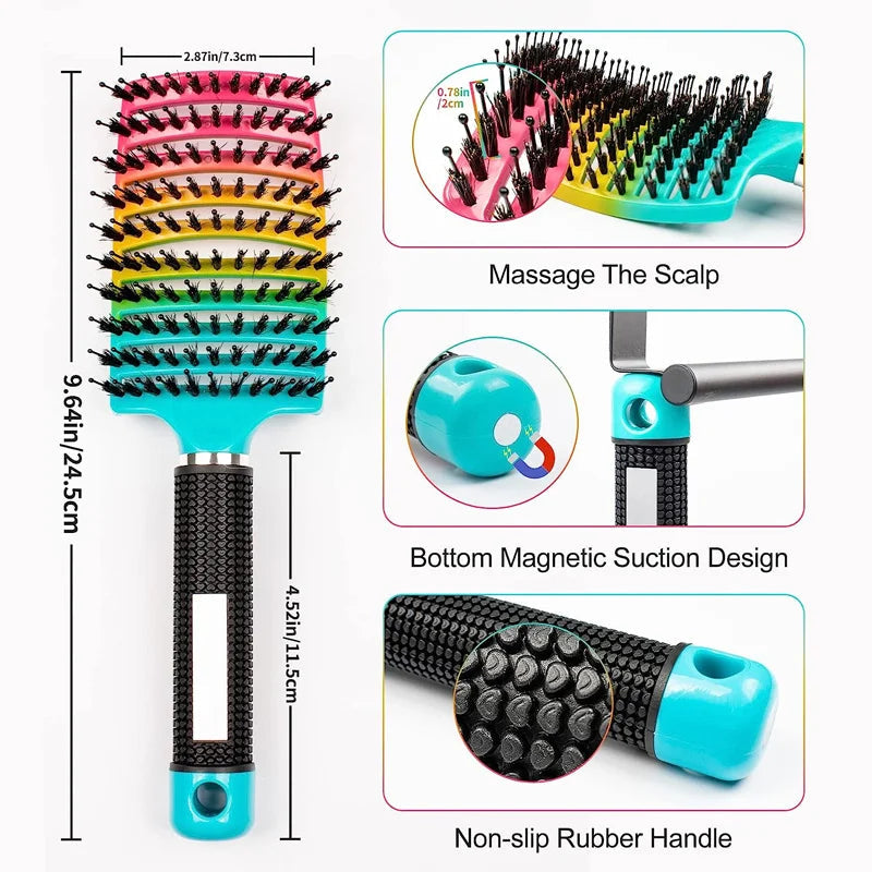 1pc Magic Scalp Massage Hair Brush for Women - Professional Detangling Tool for Wet Curly Hair - Hairdressing Tool dylinoshop