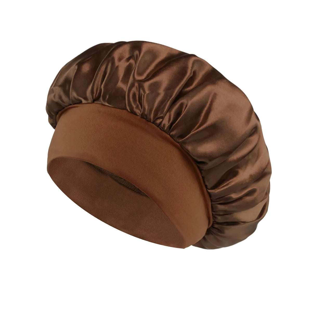 1pcs Soft Silk Satin Lined Bonnet Large Satin Hair Bonnet Household Sleep Shower Cap Hair Wrap Cover for Long Hair Salon Tool dylinoshop