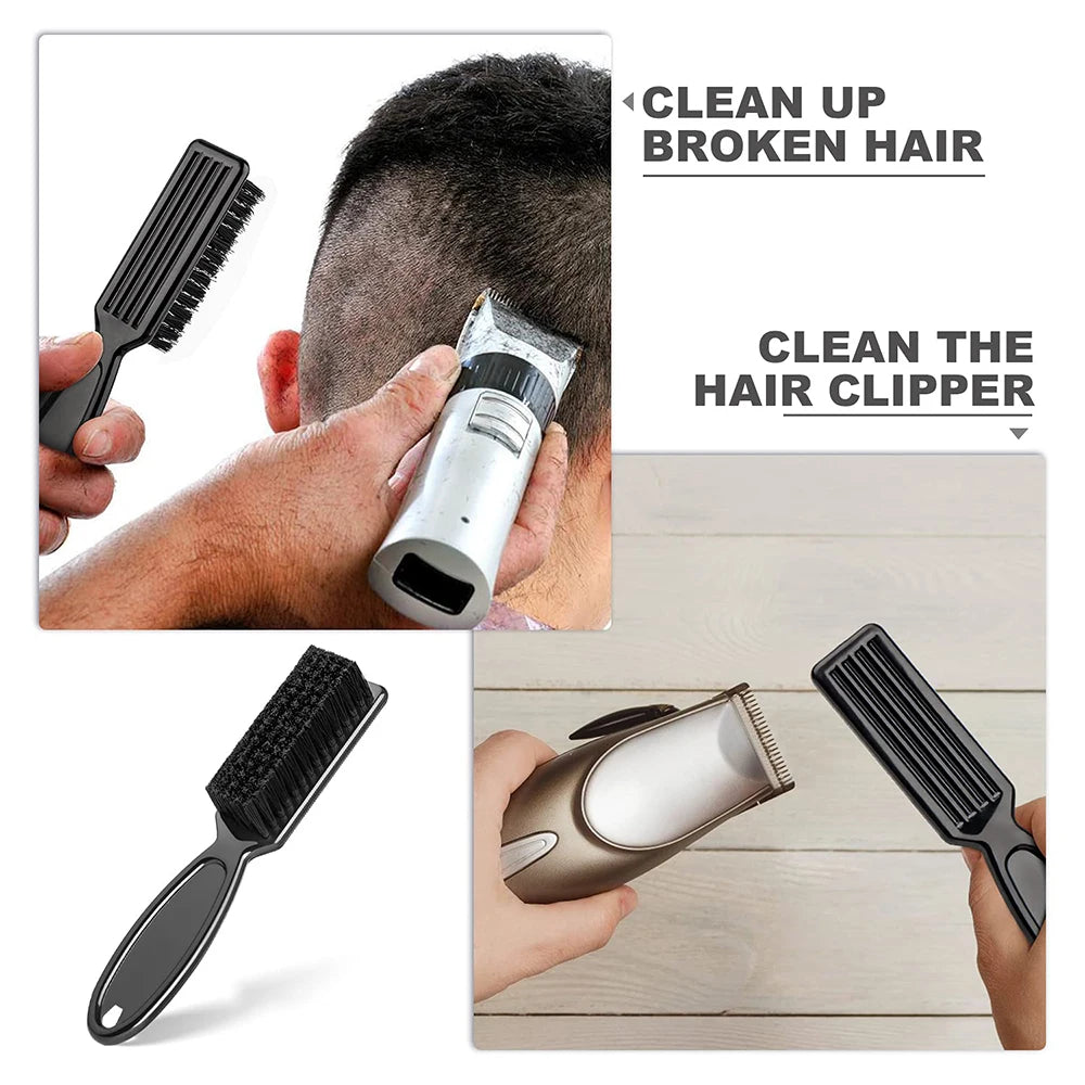 Barber Neck Duster Brush Sets Plastic Handle Hairdressing Soft Hair Cleaning Brush Head Shape Carving Cleaning Brush dylinoshop