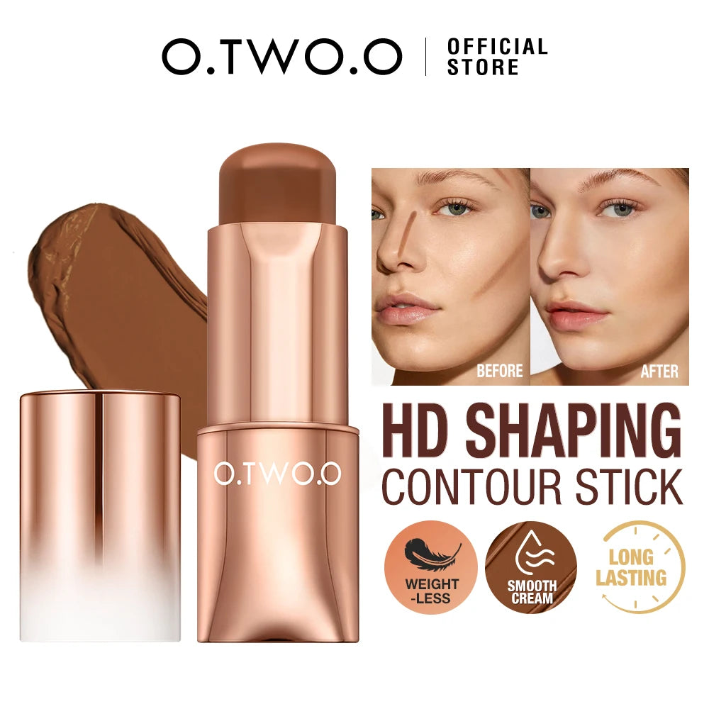 O.TWO.O Contour Stick Cream Long-wear Lightweight Brighten Stick Easy to Sculpt Face Concealer Bronzer Contouring Makeup Pen
