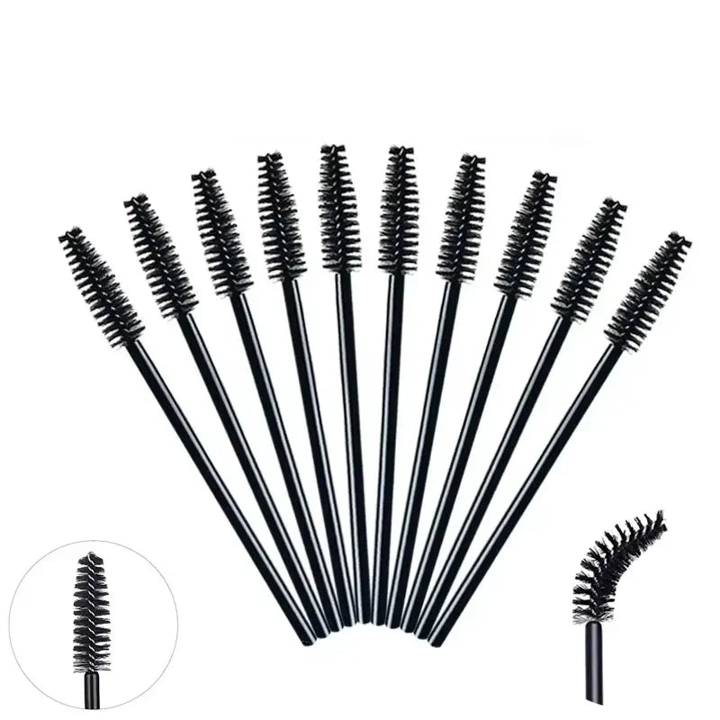 50pcs Disposable Makeup Tools Eyelash Brushes Eyelashes Extension Tools Eyebrow Brush Mascara Wands Applicator Spoolers