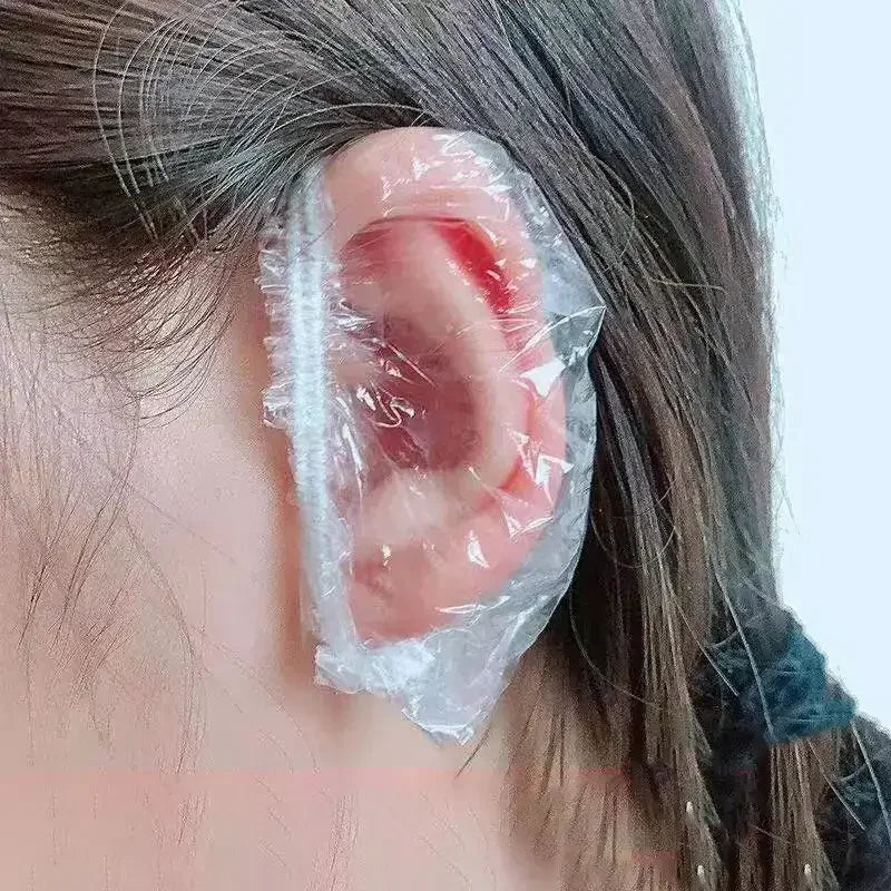 100/200PCS disposable earmuffs ear piercing bathing shampooing, preventing water ingress, ear protection, hair dyeing earmuffs