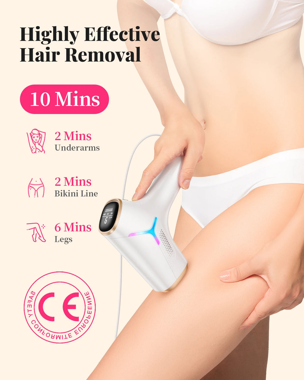 IPL Hair Removal Device for Body, Bikini & Face – 990,000 Flashes