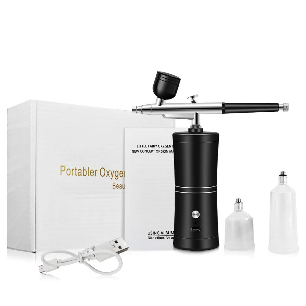 Airbrush Nails Compressor for Painting Makeup Portable Mini Cordless Airbrush Spary Gun for Nail Art Tattoo Cake Decor Painting