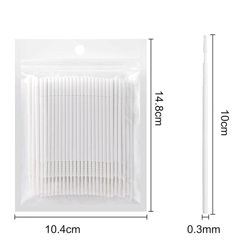 100pcs Removing Swab Micro Brush Makeup Brushes Wholesale Eyelash Extension Supplies Lashes Accessories Makeup Tools