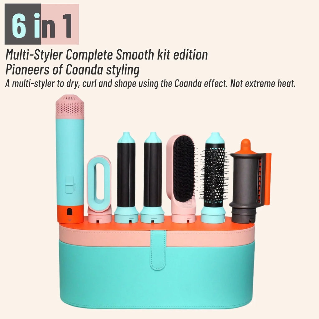 6-in-1 Multifunctional Hot Air Styling Brush with Curling Barrel