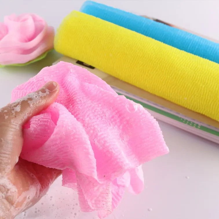 1Pcs Japanese Body Wash Towel Beauty Skin Exfoliating Cloth Washcloth Nylon Bath Towel Skin Polishing Towel Body Back Scrubber