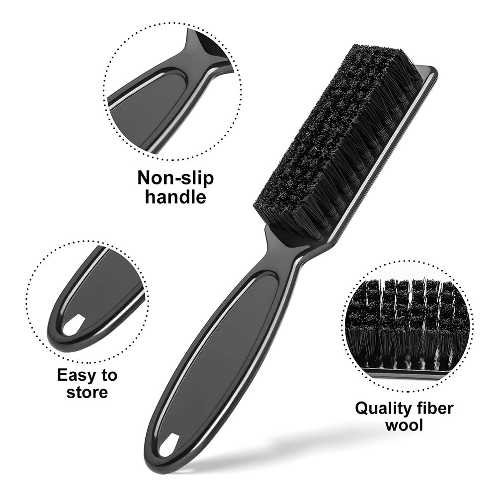 Barber Neck Duster Brush Sets Plastic Handle Hairdressing Soft Hair Cleaning Brush Head Shape Carving Cleaning Brush dylinoshop