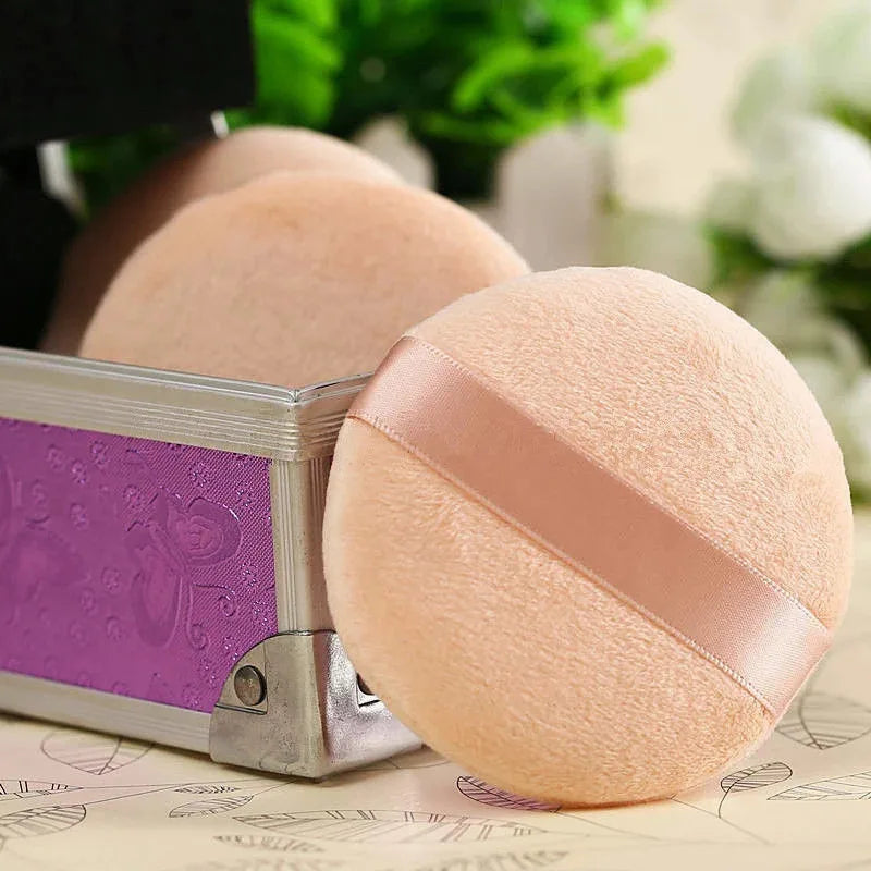 5-40pcs Round Facial Powder Foundation Puff ,Portable Soft Cosmetic Puff For Makeup Application, Beauty Tool Essential Make Up